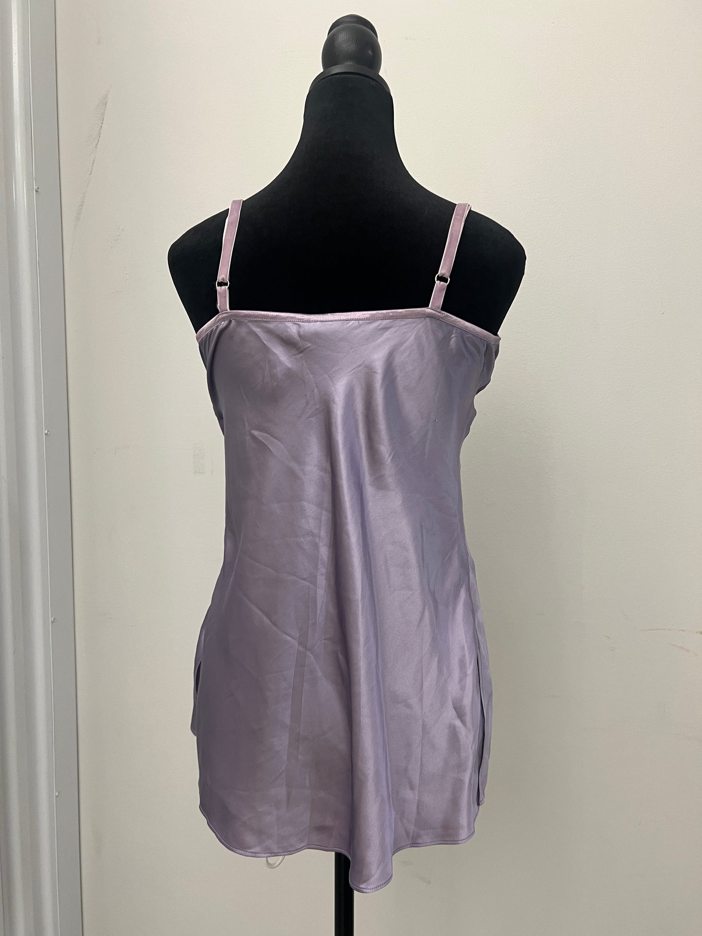 Y2K Vintage Lilac Silk Babyphat Lingerie Set - (M)