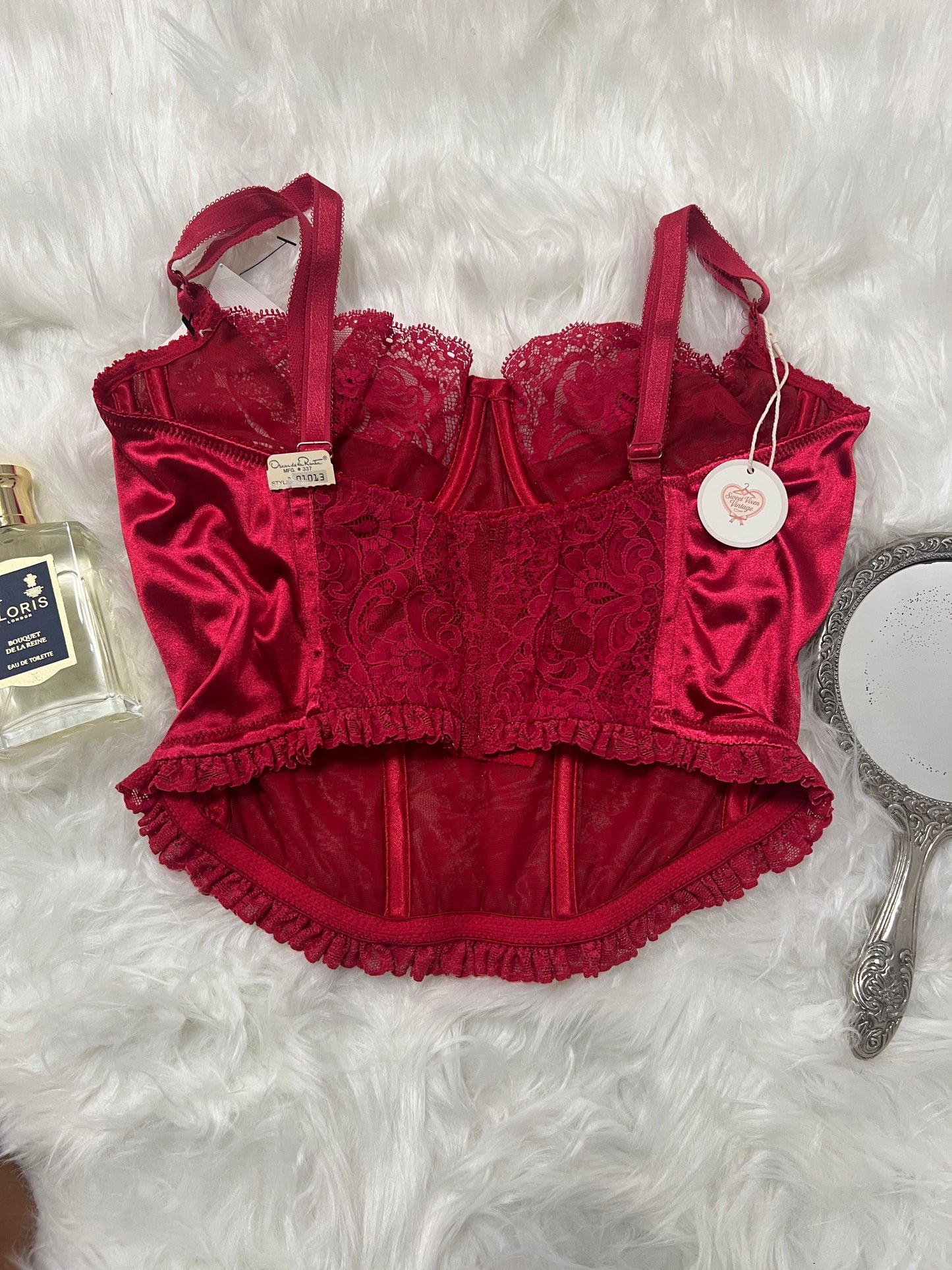 Vintage Oscar De La Renta Corset Bustier - Red (L)
