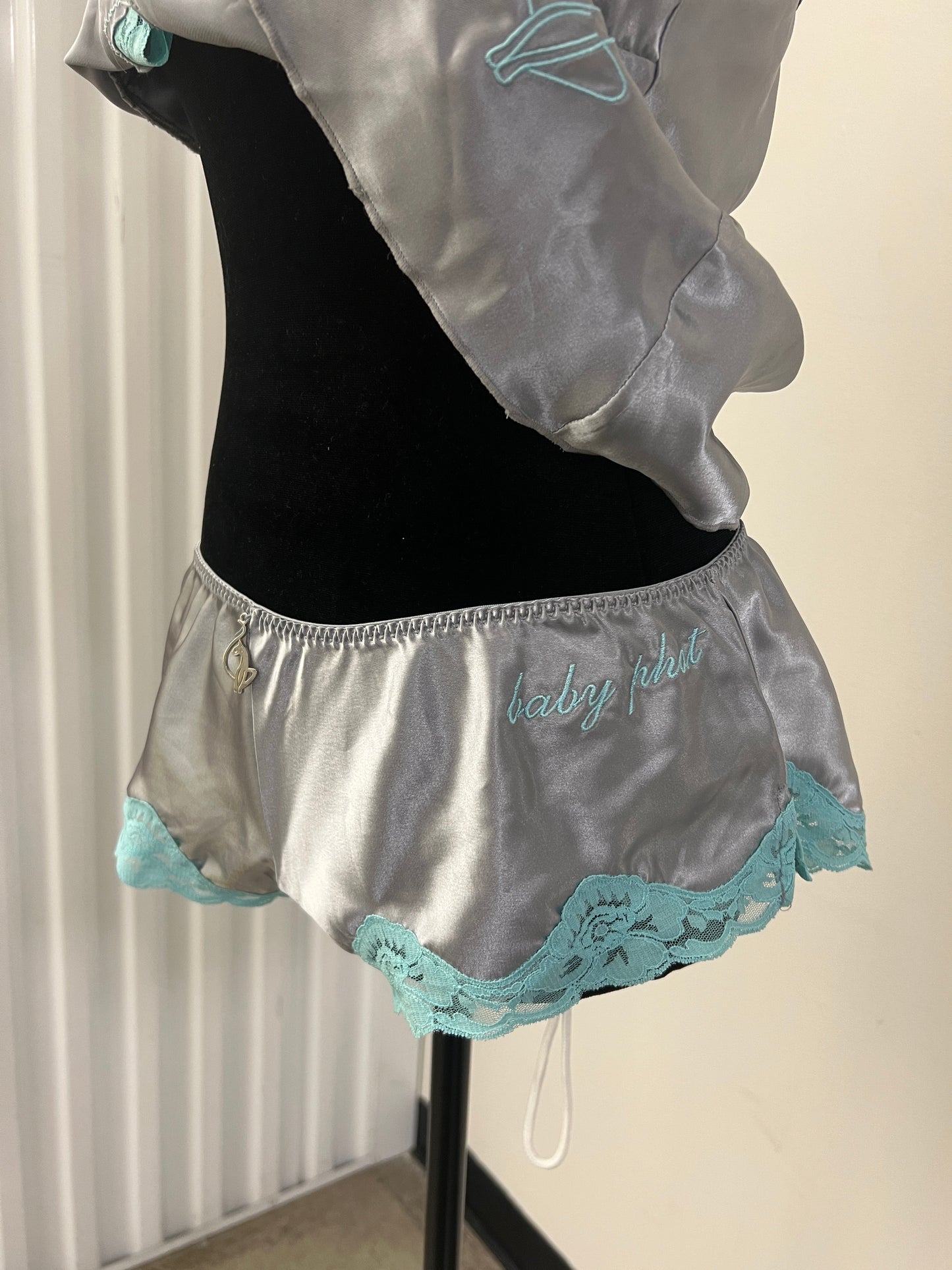 Y2K Vintage Satin Babyphat Lingerie Set - (L)