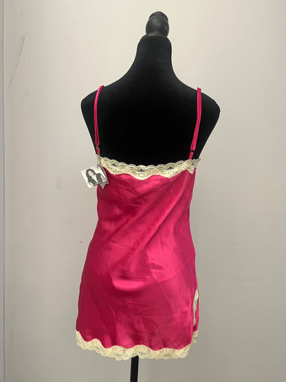 Y2K Vintage Hot Pink Babyphat Satin Lingerie Slip Set - (S)