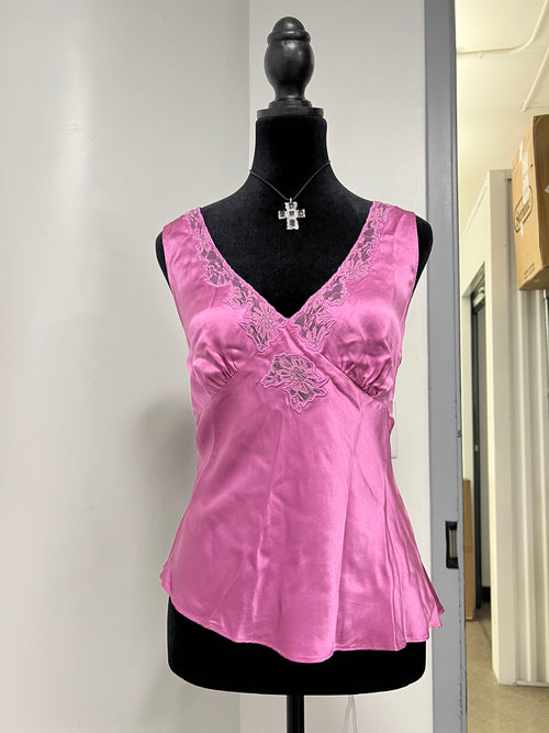 Y2K Dorothée Bis 2010 Orchid 100% Silk Cami - size (M)