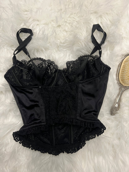 Vintage Oscar De La Renta Corset Bustier - Black (S/M)