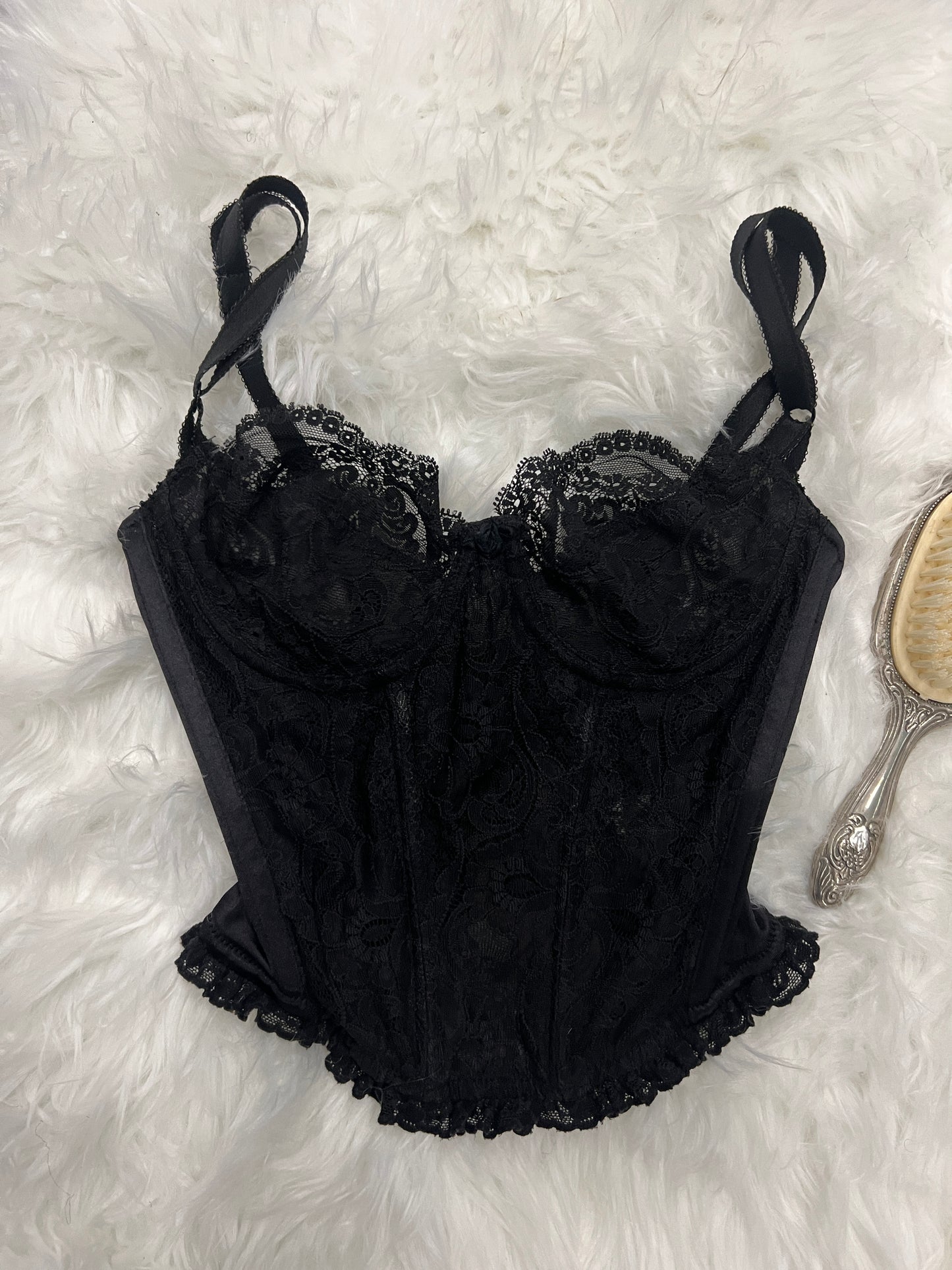 Vintage Oscar De La Renta Corset Bustier - Black (S/M)